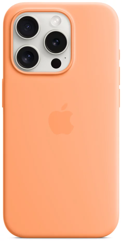 E-shop Kryt Apple iPhone 15 ProMax Silicone Case MS - Orange Sorbet