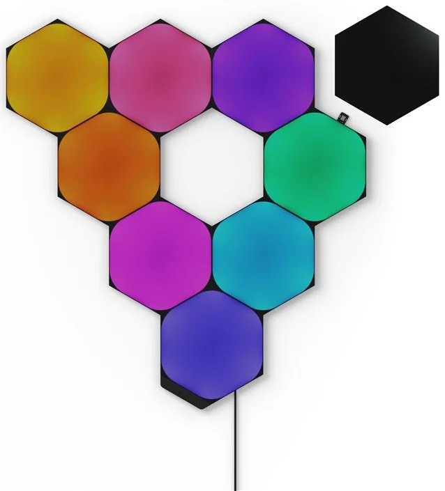 Levně Nanoleaf Shapes Black Hexagons Starter Kit 9PK (NL42-0102HX-9PK)