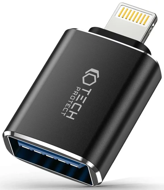 E-shop Adaptér TECH-PROTECT ULTRABOOST ADAPTER LIGHTNING TO USB OTG BLACK (9490713932919)