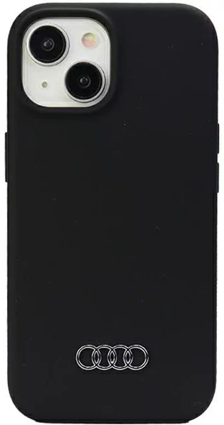 Levně Kryt Audi Silicone Case iPhone 15 6.1" black hardcase (AU-LSRIP15-Q3/D1-BK)