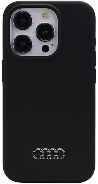Levně Kryt Audi Silicone Case iPhone 15 Pro 6.1" black hardcase (AU-LSRIP15P-Q3/D1-BK)
