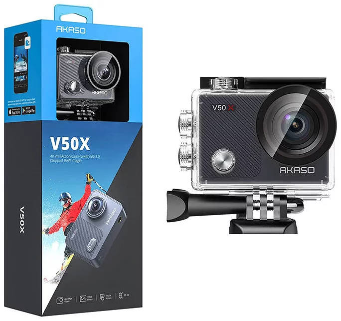 AKASO V50X Action Camera with Bungee Kit