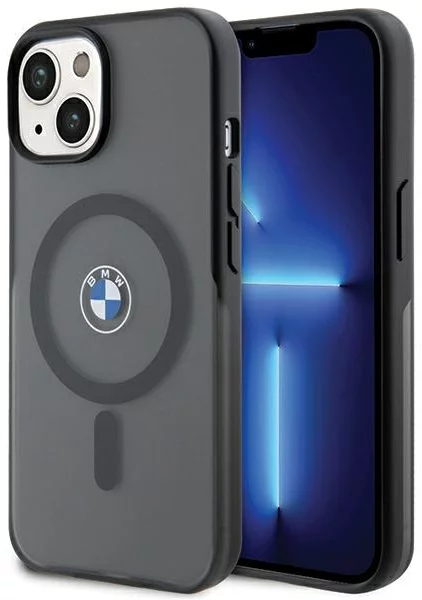 Levně Kryt BMW BMHMP15SDSLK iPhone 15 6.1" black hardcase IML Signature MagSafe (BMHMP15SDSLK)