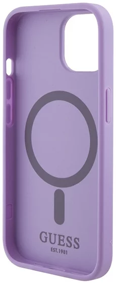 CG Guess Custodia IPhone 15 Plus 6.7'' - Rigida Saffiano MagSafe Viola