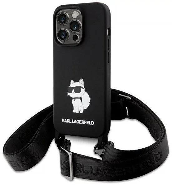 E-shop Kryt Karl Lagerfeld KLHCP15LSCBSCNK iPhone 15 Pro 6.1" hardcase black Crossbody Silicone Choupette (KLHCP15LSCBSCNK)