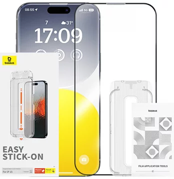 Baseus Sapphire Panzerglas 0,3mm für iPhone 15  