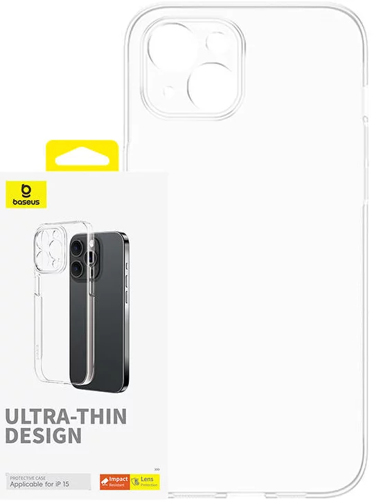 E-shop Kryt Baseus Phone Case for iPhone 15 OS-Lucent Series (Clear)