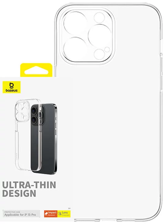 E-shop Kryt Baseus Phone Case for iPhone 15 Pro OS-Lucent Series (Clear)