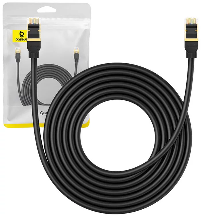 Kábel Baseus Network cable cat.8 Ethernet RJ45, 40Gbps, 5m (black)