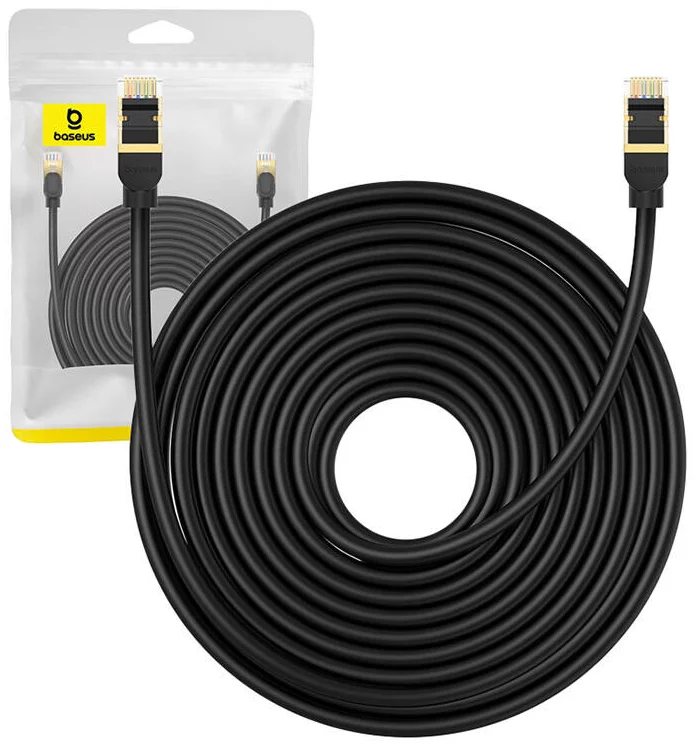 Kábel Baseus Network cable cat.8 Ethernet RJ45, 40Gbps, 15m (black)