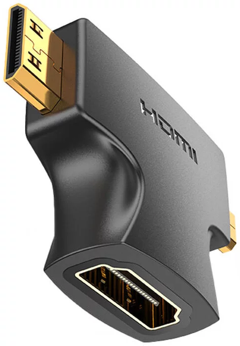 Adapter Vention HDMI - Mini/Micro HDMI Adapter 2in1 AGFB0 (Black)