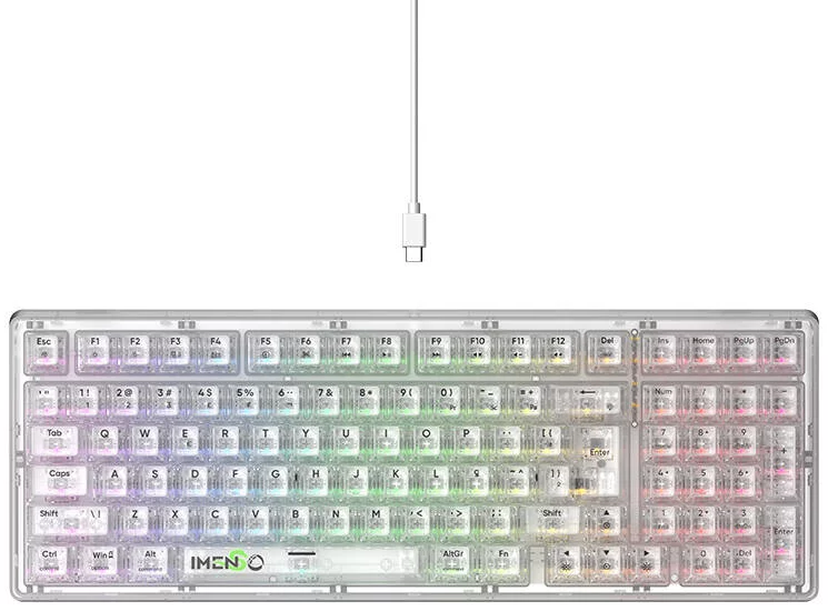Levně Herní klávesnice Havit Mechanical Gaming Keyboard KB875L Transparent
