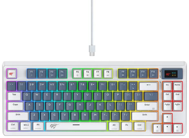 Levně Herní klávesnice Havit Mechanical Gaming Keyboard KB884L white