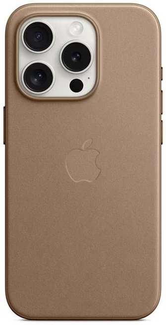 Levně Kryt Apple iPhone 15 Pro FineWoven Case MS - Taupe