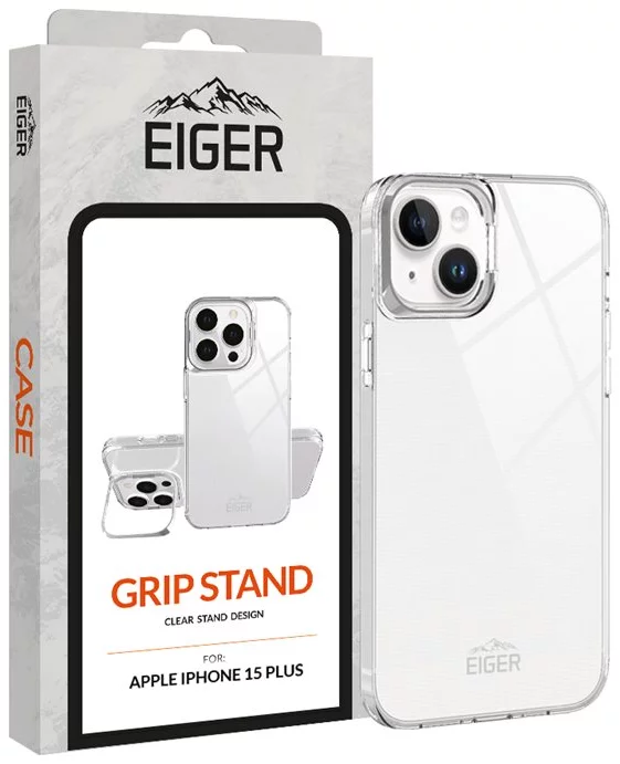 Levně Kryt Eiger Grip Stand Case for iPhone 15 Plus in Clear