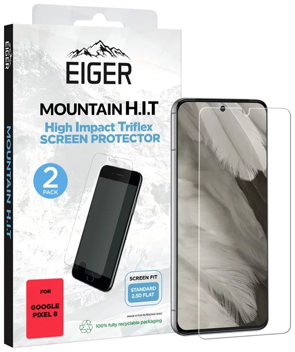 Levně Ochranné sklo Eiger Mountain H.I.T SP 2 Pack for Google Pixel 8