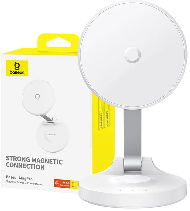 Držák Baseus Magnetic Desktop Phone Stand MagPro self-adhesive (white)