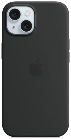 Levně Kryt Apple iPhone 15+ Silicone Case with MS - Black