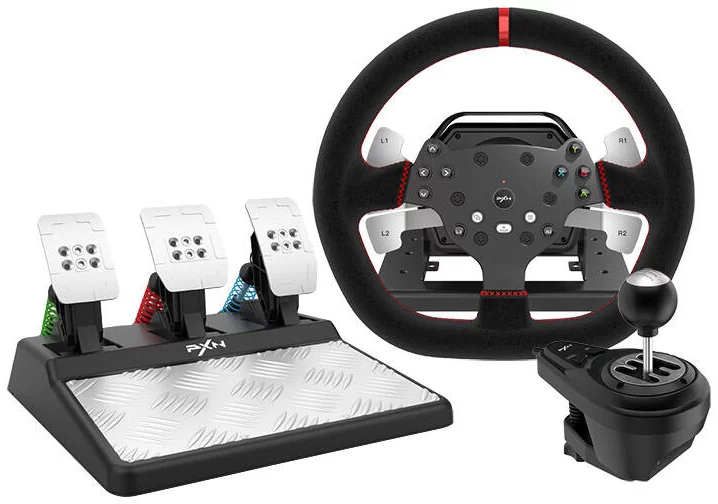 Levně Herní ovladač Gaming Wheel PXN-V10 V2 (PC / PS3 / PS4 / XBOX ONE / SWITCH)