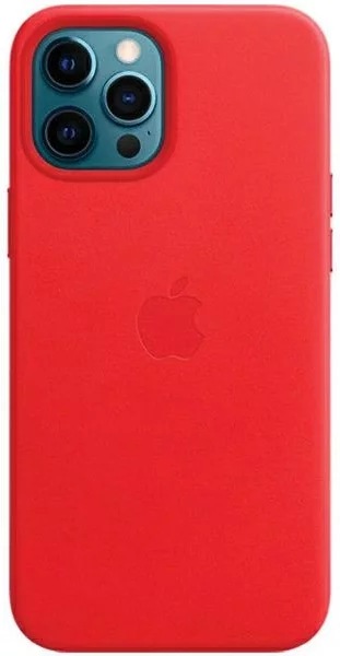 Levně Kryt Apple MHKJ3ZE/A iPhone 12 Pro Max 6.7" red Leather Case MageSafe (MHKJ3ZE/A)