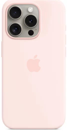 Levně Kryt Apple iPhone 15 Pro Max Silicone Case MS - Light Pink