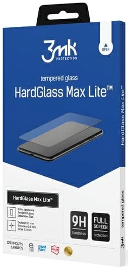Ochranné sklo 3MK HardGlass Max Lite Motorola Moto G84 5G black Fullscreen Glass Lite 