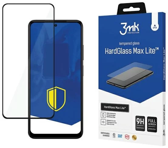 Ochranné sklo 3MK HardGlass Max Lite Xiaomi Redmi Note 12s black 