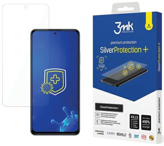 Levně Ochranná fólia 3MK SilverProtection+ Xiaomi Redmi Note 12 Pro 4G Wet-mounted Antimicrobial Film