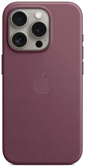 Levně Kryt Apple iPhone 15 Pro FineWoven Case MS - Mulberry