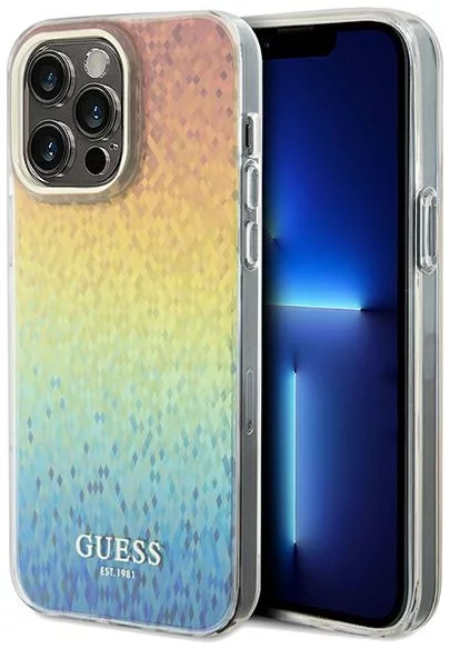 Levně Kryt Guess GUHCP13XHDECMI iPhone 13 Pro Max 6.7" multicolour hardcase IML Faceted Mirror Disco Iridescent (GUHCP13XHDECMI)