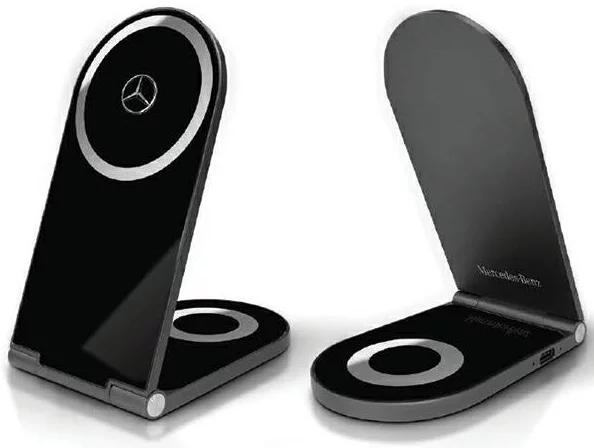 E-shop Bezdrôtová nabíjačka Mercedes foldable. induction 2in1 MEMFBGSLK 15W black Silver Star MagSafe (MEMFBGSLK)