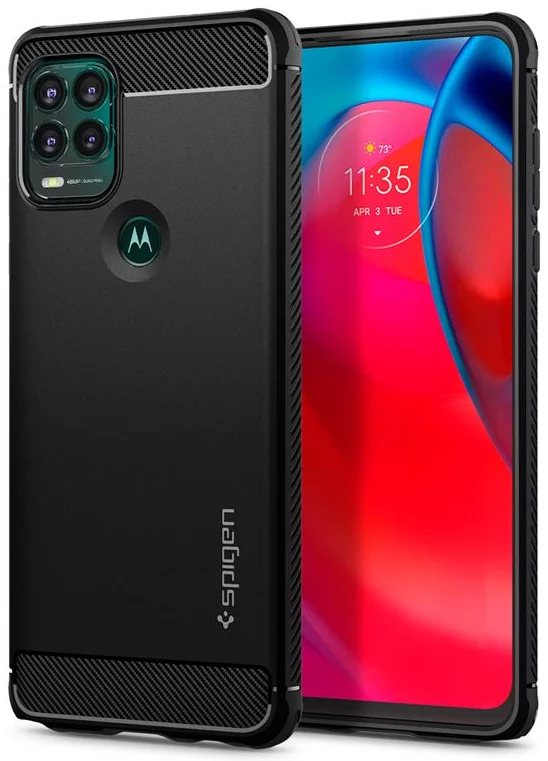 Case Spigen Rugged Armor, black Motorola Moto G Stylus 5G (ACS04468)