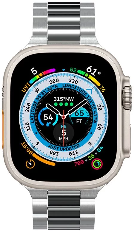 Spigen Modern Fit 316L, silver Apple Watch 49mm/45mm/44mm/42mm