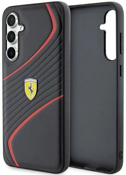 Levně Kryt Ferrari FEHCS23FEPTWK S23 FE S711 black hardcase Twist Metal Logo (FEHCS23FEPTWK)