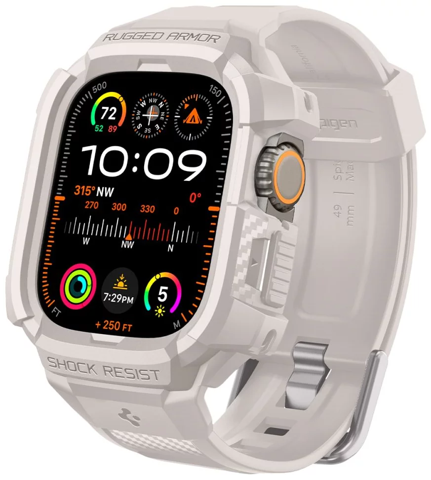 Spigen Clear Rugged Armour Pro Strap and Case - For Apple Watch Ultra