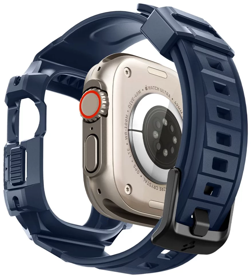 Spigen Rugged Armor Coque Compatible avec Apple Watch Ultra 2 (2023) / Ultra  (2022) 49mm - Bleu Marine : : High-Tech