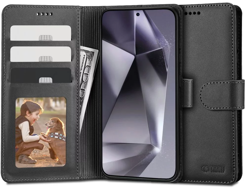 Cover TECH-PROTECT WALLET GALAXY S24 ULTRA BLACK (5906203690565)