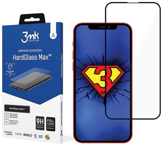 Ochranné sklo 3MK HardGlass Max iPhone 13 black Fullscreen Glass 