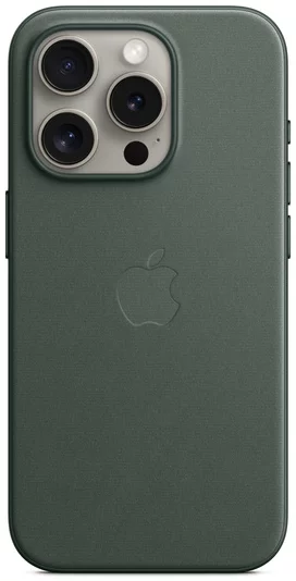 Levně Kryt Apple iPhone 15 Pro FineWoven Case MS - Evergreen