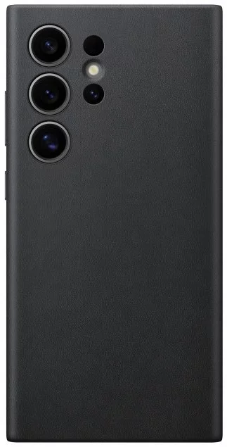 Case Samsung S24 Ultra Black Vegan Leather Back Cover