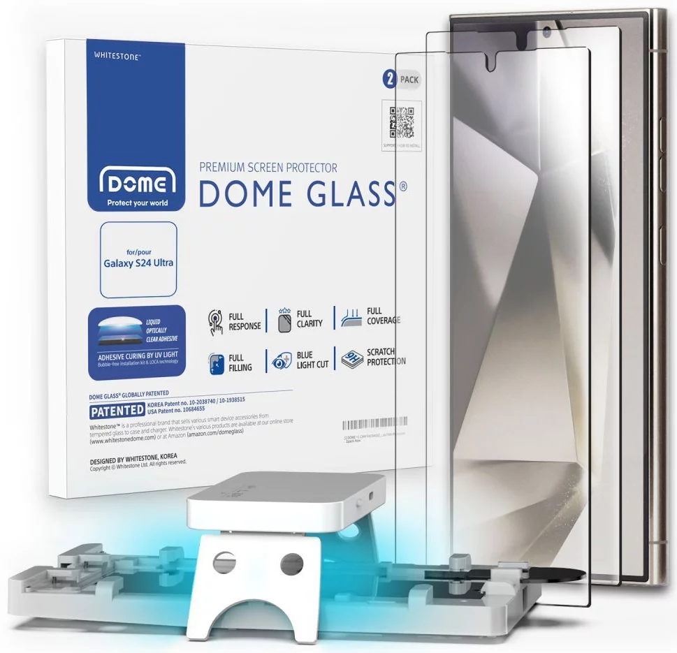 E-shop Ochranné sklo WHITESTONE DOME GLASS 2-PACK GALAXY S24 ULTRA CLEAR (8809365409266)
