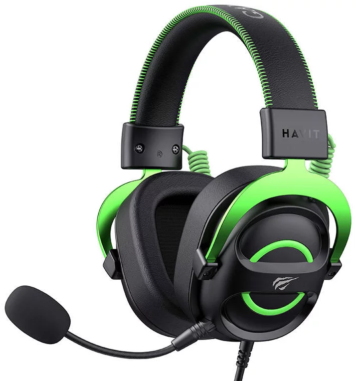Levně Sluchátka Gaming Headphones Havit H2002E (Black-Green)