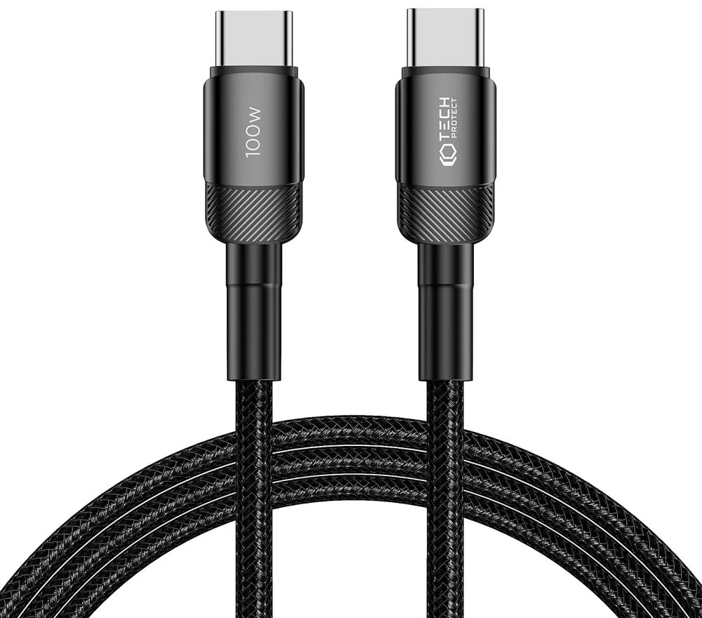 Kábel TECH-PROTECT ULTRABOOST EVO TYPE-C CABLE PD100W/5A 200CM BLACK (5906203690619)