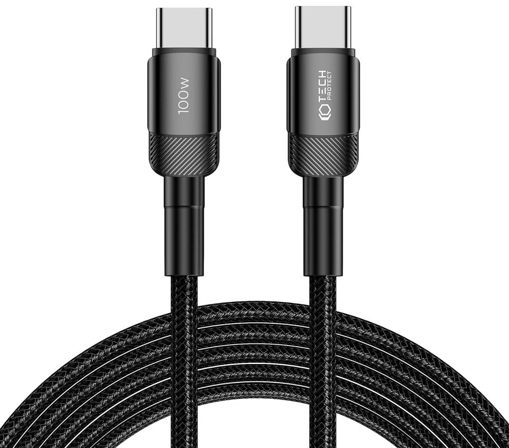 Kábel TECH-PROTECT ULTRABOOST EVO TYPE-C CABLE PD100W/5A 300CM BLACK (5906203690626)