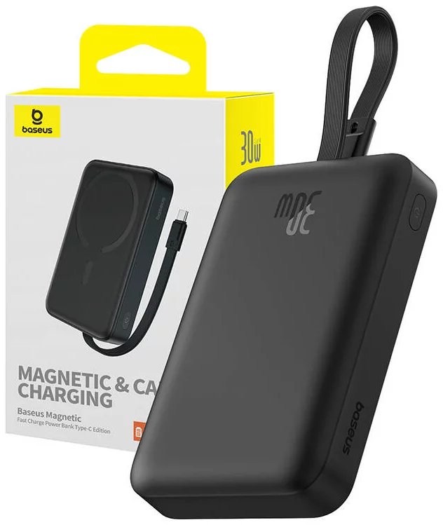 Nabíjačka Baseus Powerbank Magnetic Mini 10000mAh 30W MagSafe (black)