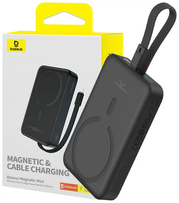 E-shop Nabíjačka Baseus Powerbank Magnetic Mini 10000mAh 20W MagSafe (black)
