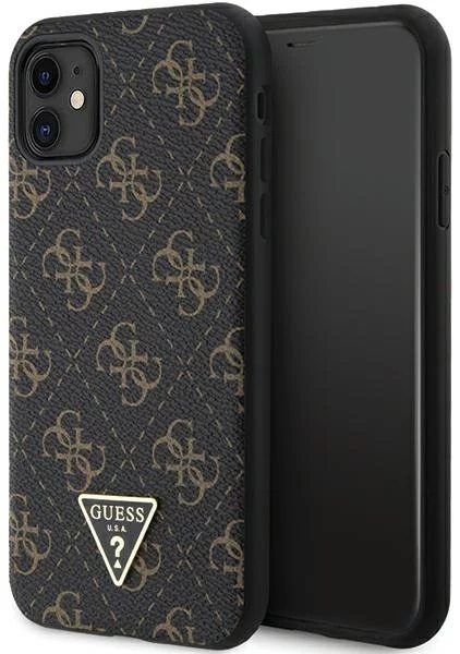 Levně Kryt Guess GUHCN61PG4GPK iPhone 11 / Xr 6,1" black hardcase 4G Triangle Metal Logo (GUHCN61PG4GPK)