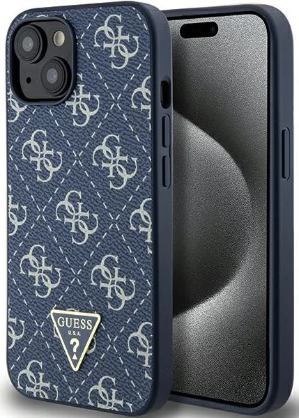 Levně Kryt Guess GUHCP15MPG4GPB iPhone 15 Plus 6.7" blue hardcase 4G Triangle Metal Logo (GUHCP15MPG4GPB)