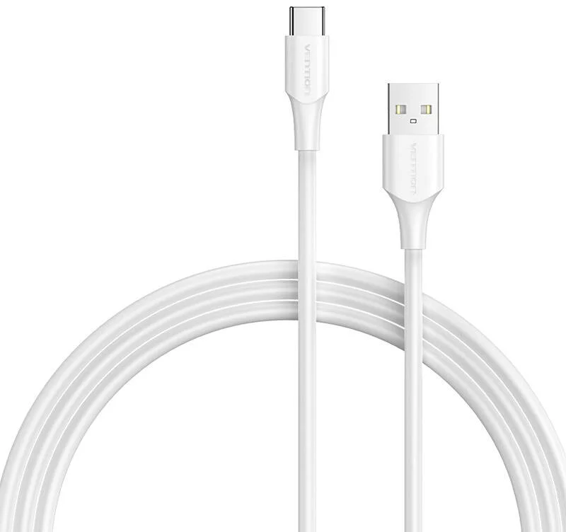 Kábel Vention USB 2.0 A to USB-C 3A Cable CTHWF 1m White