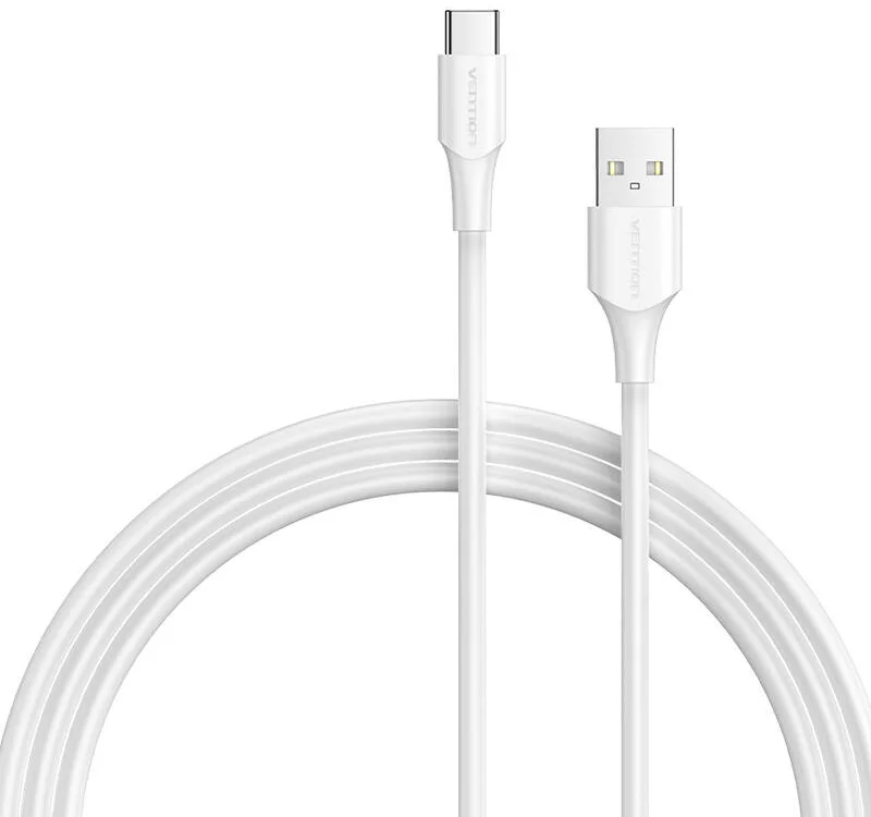 Kábel Vention USB 2.0 A to USB-C 3A Cable CTHWH 2m White